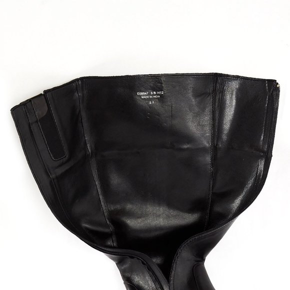 Cole Haan Black Leather Knee-High Boots - Picture 7 of 8